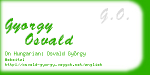 gyorgy osvald business card